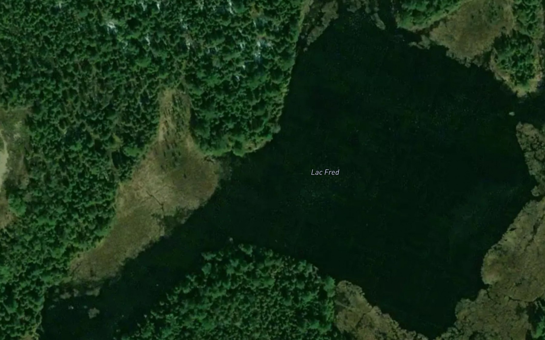 Satellite map of the Lac Fred