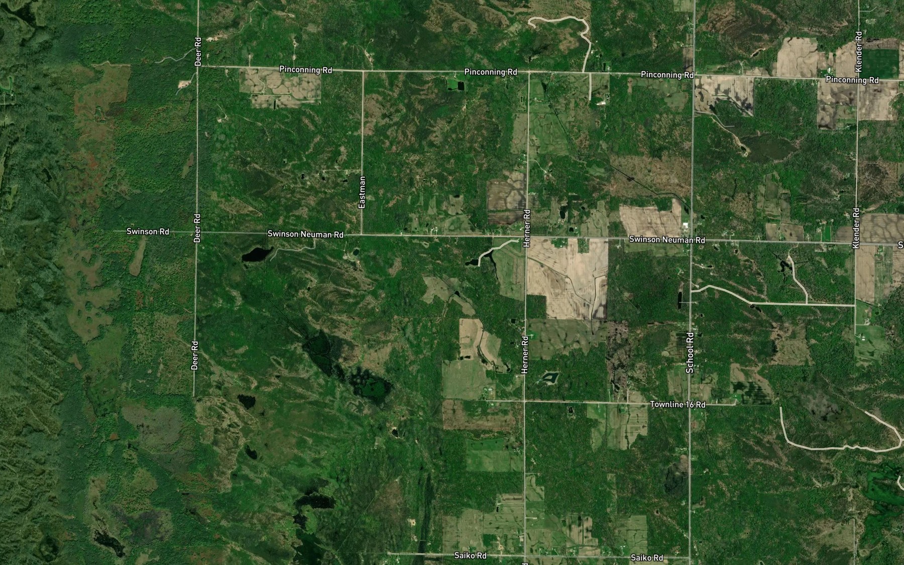 Satellite map of the Herner Drain