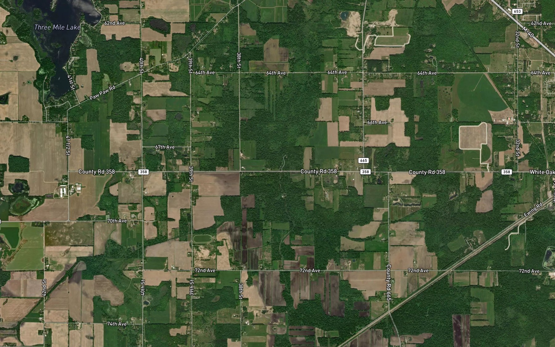 Satellite map of the Eagle Lake Drain