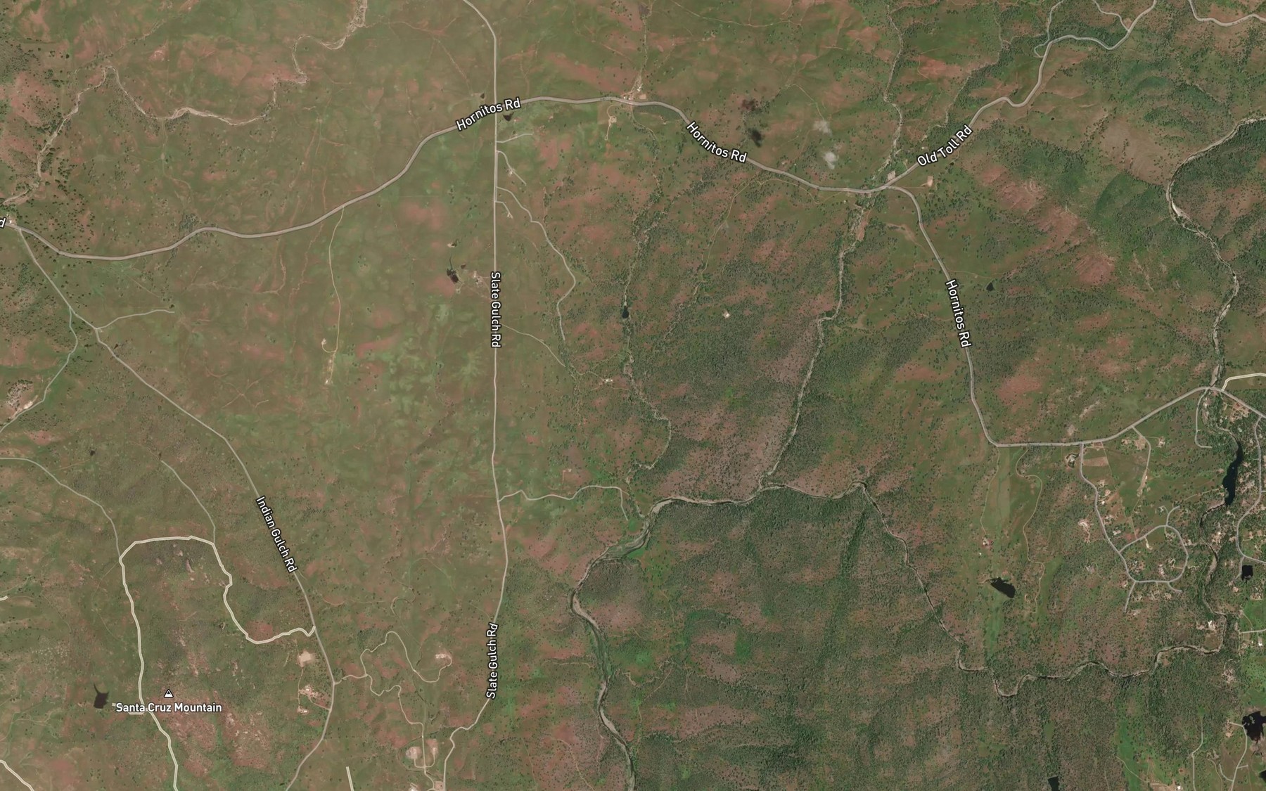 Satellite map of the Deadman Creek