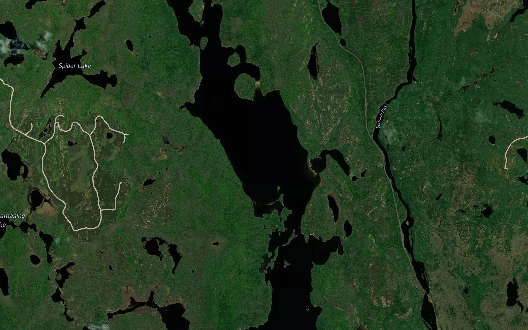 Satellite map of the Pogamasing Lake