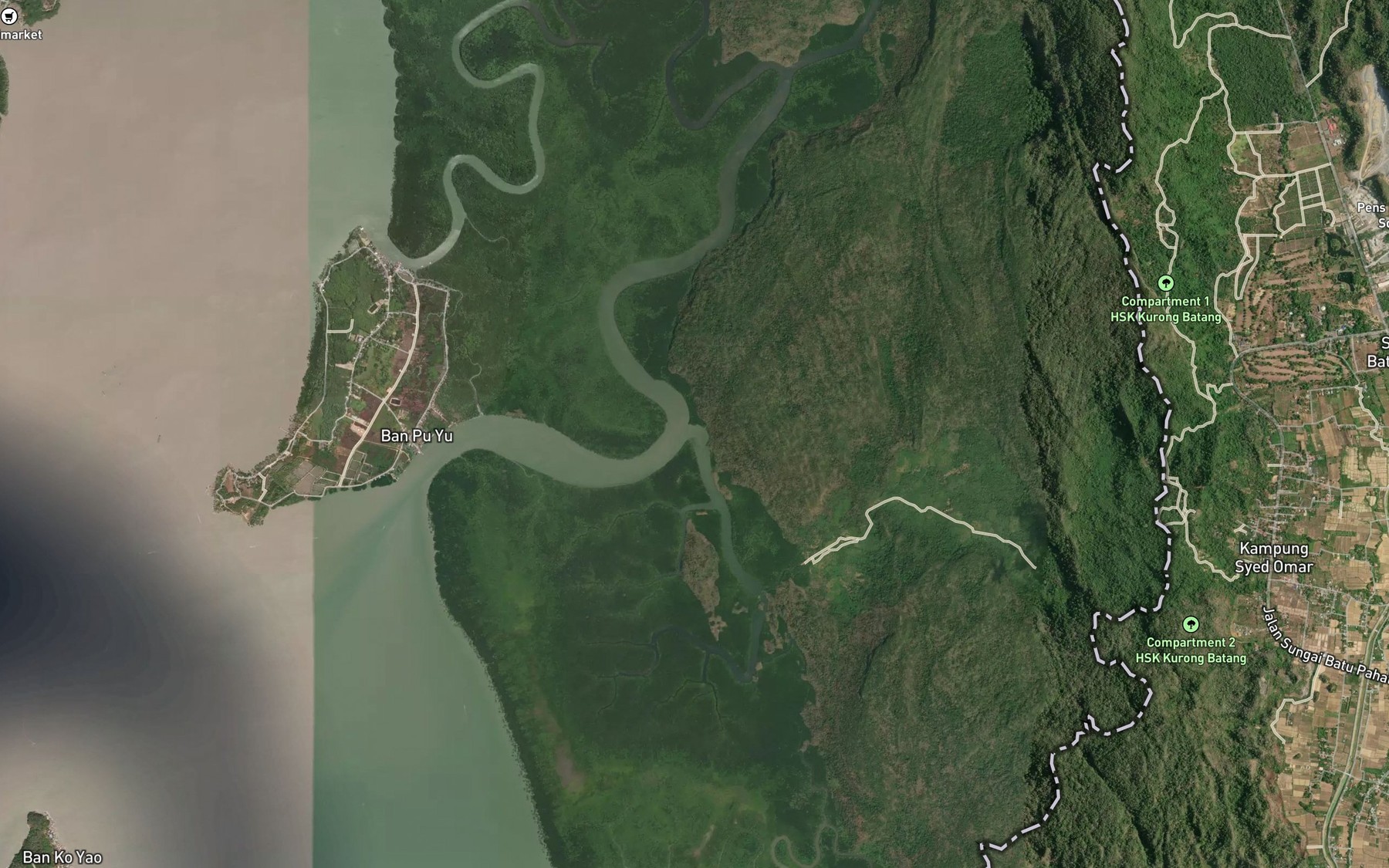 Satellite map of the Khlong Kung