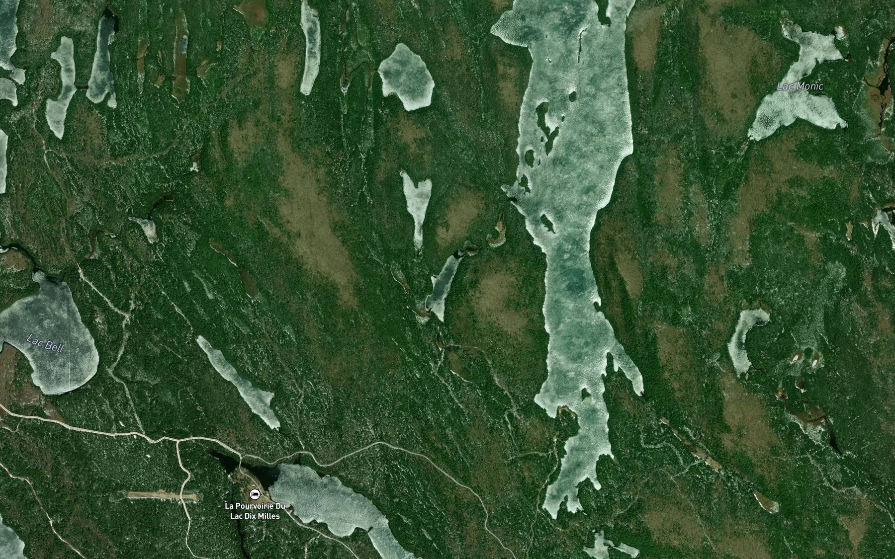 Satellite map of the Lac du Castor
