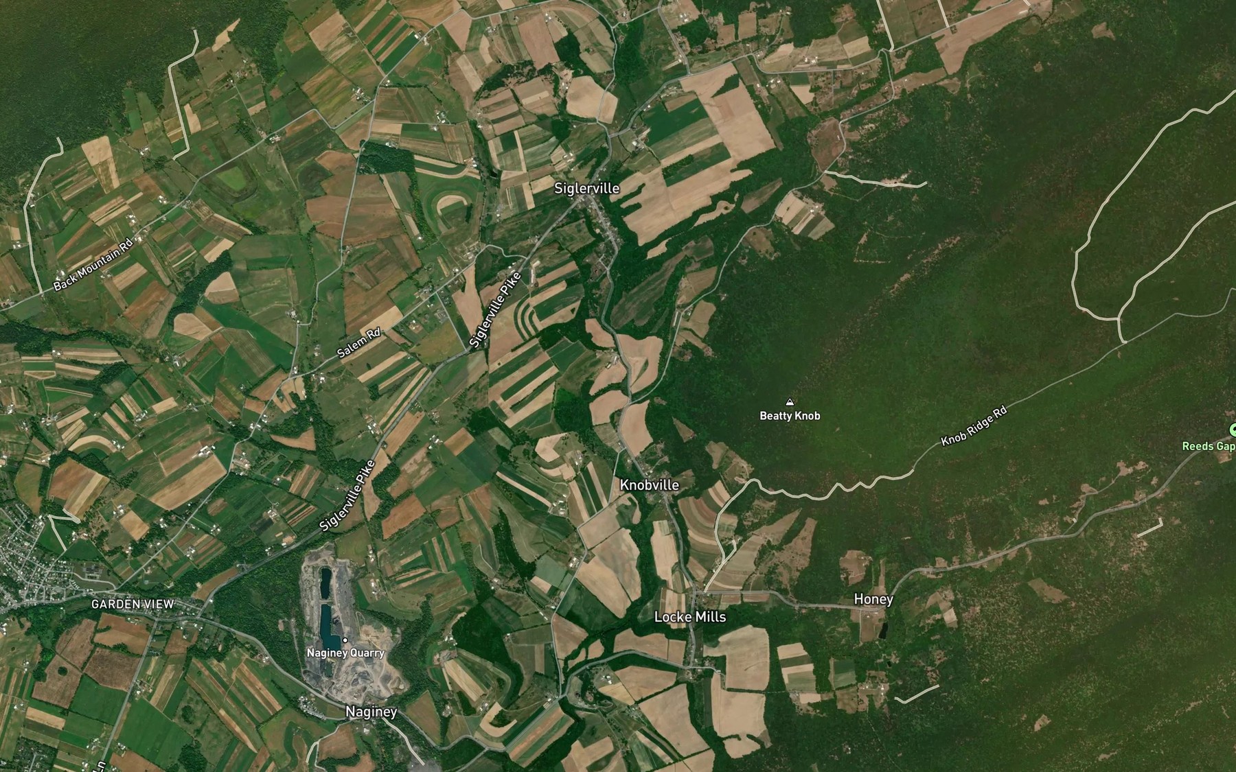 Satellite map of the Havice Creek
