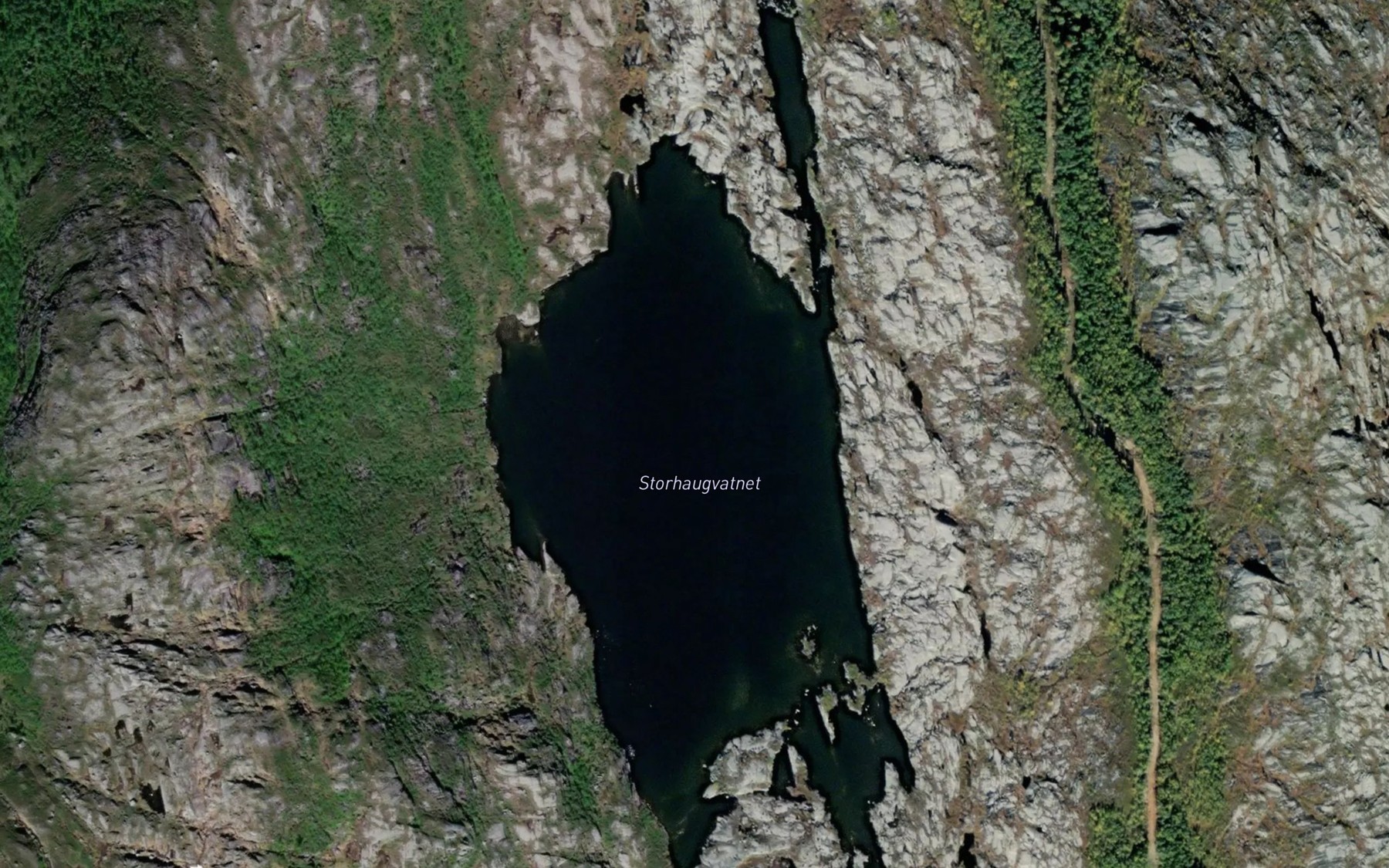 Satellite map of the Storhaugvatnet