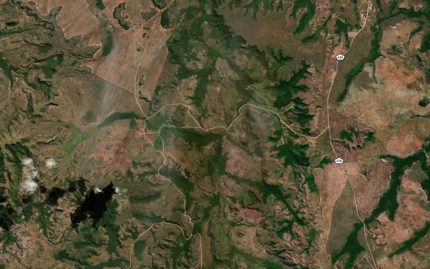 Satellite map of the Corrego Morredor