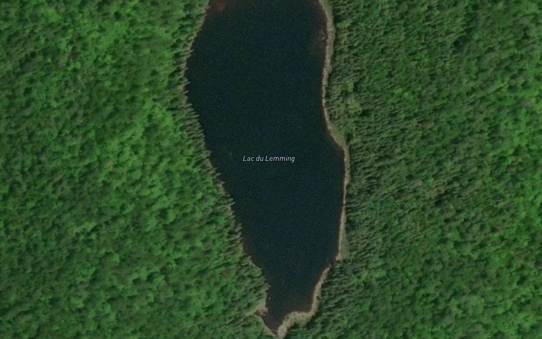Satellite map of the Lac du Lemming