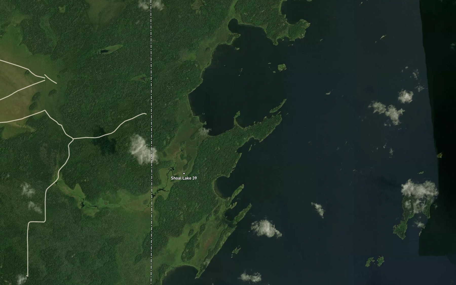Satellite map of the Gull Bay