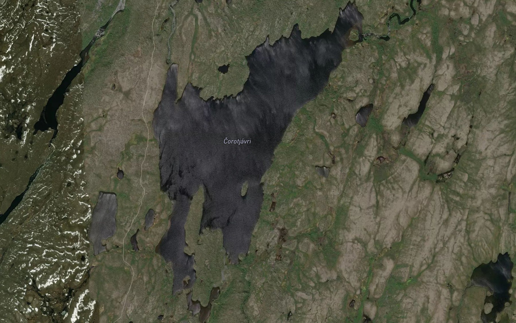 Satellite map of the Carutjavri