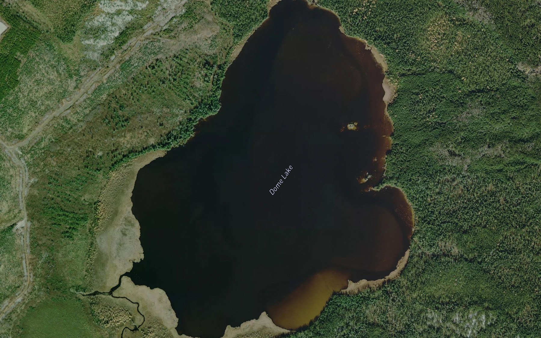 Satellite map of the Dome Lake