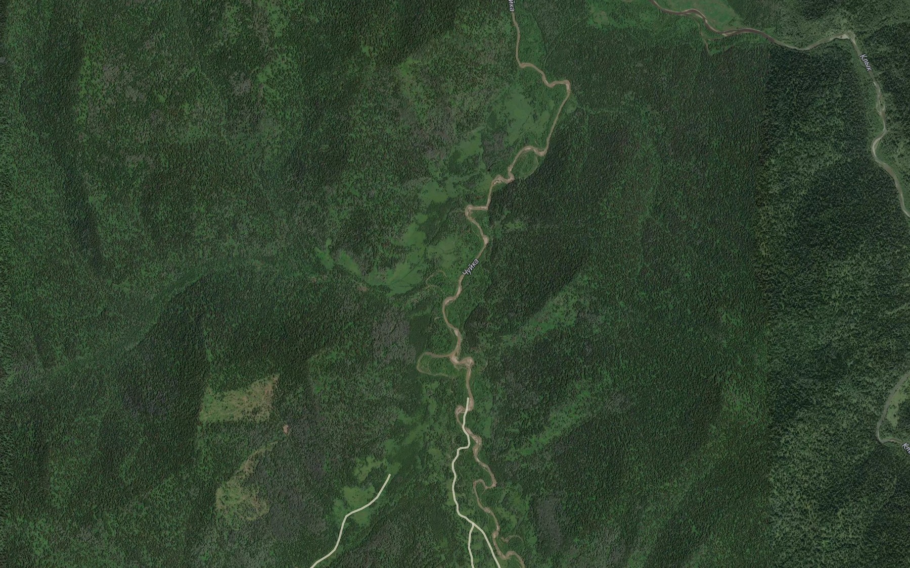 Satellite map of the Nizhniy Yugozan