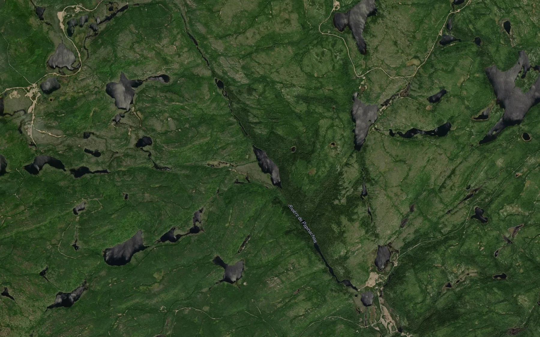 Satellite map of the Lac des Loups