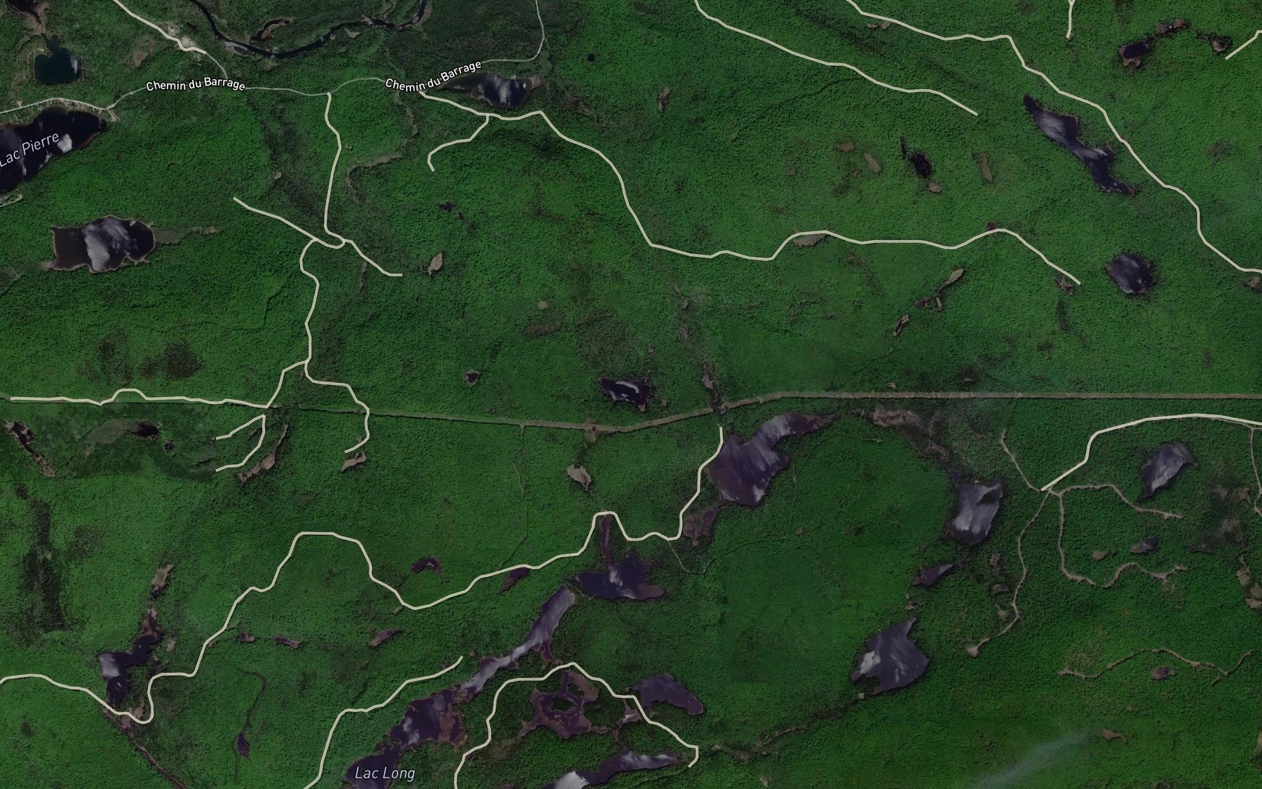 Satellite map of the Lac Poire