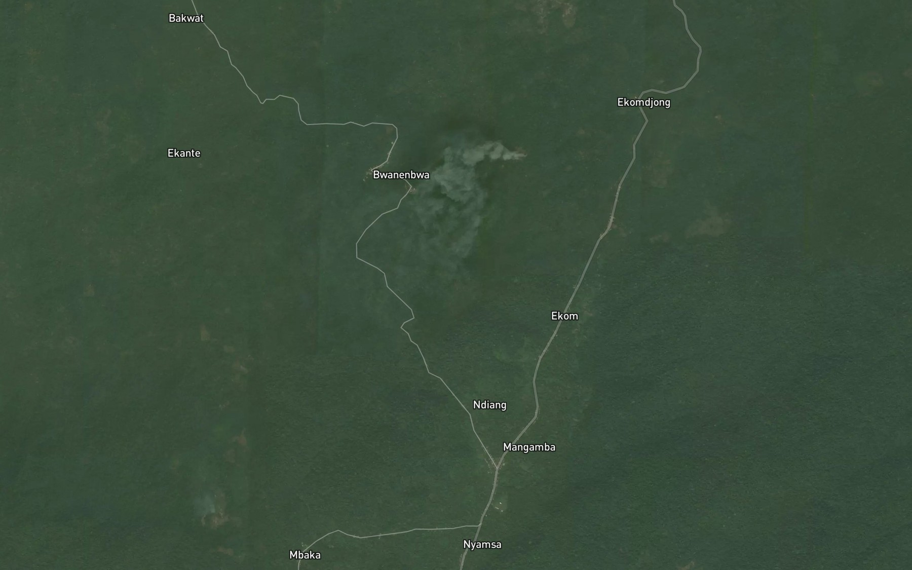 Satellite map of the Belangue