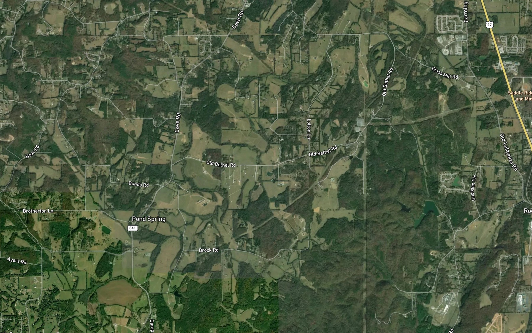 Satellite map of the Long Cove