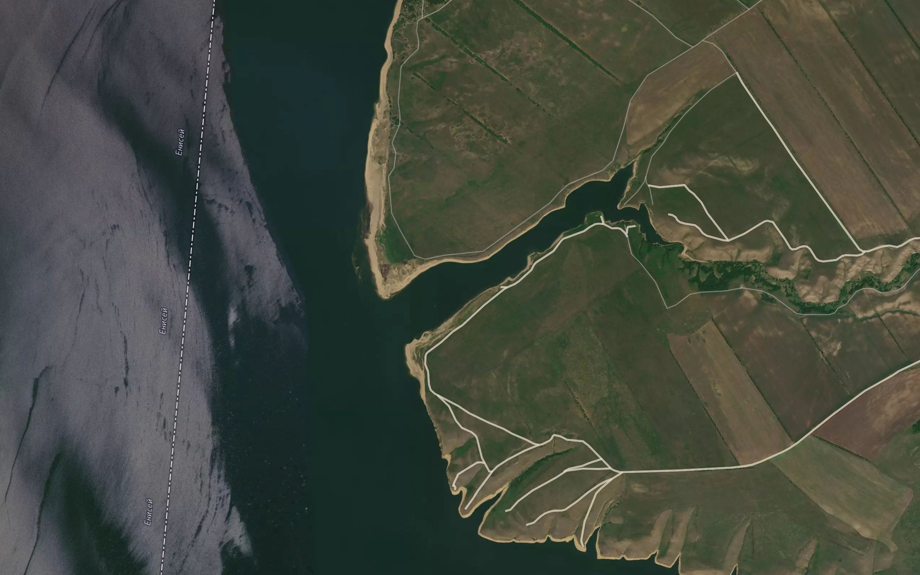 Satellite map of the Zaliv Kullog