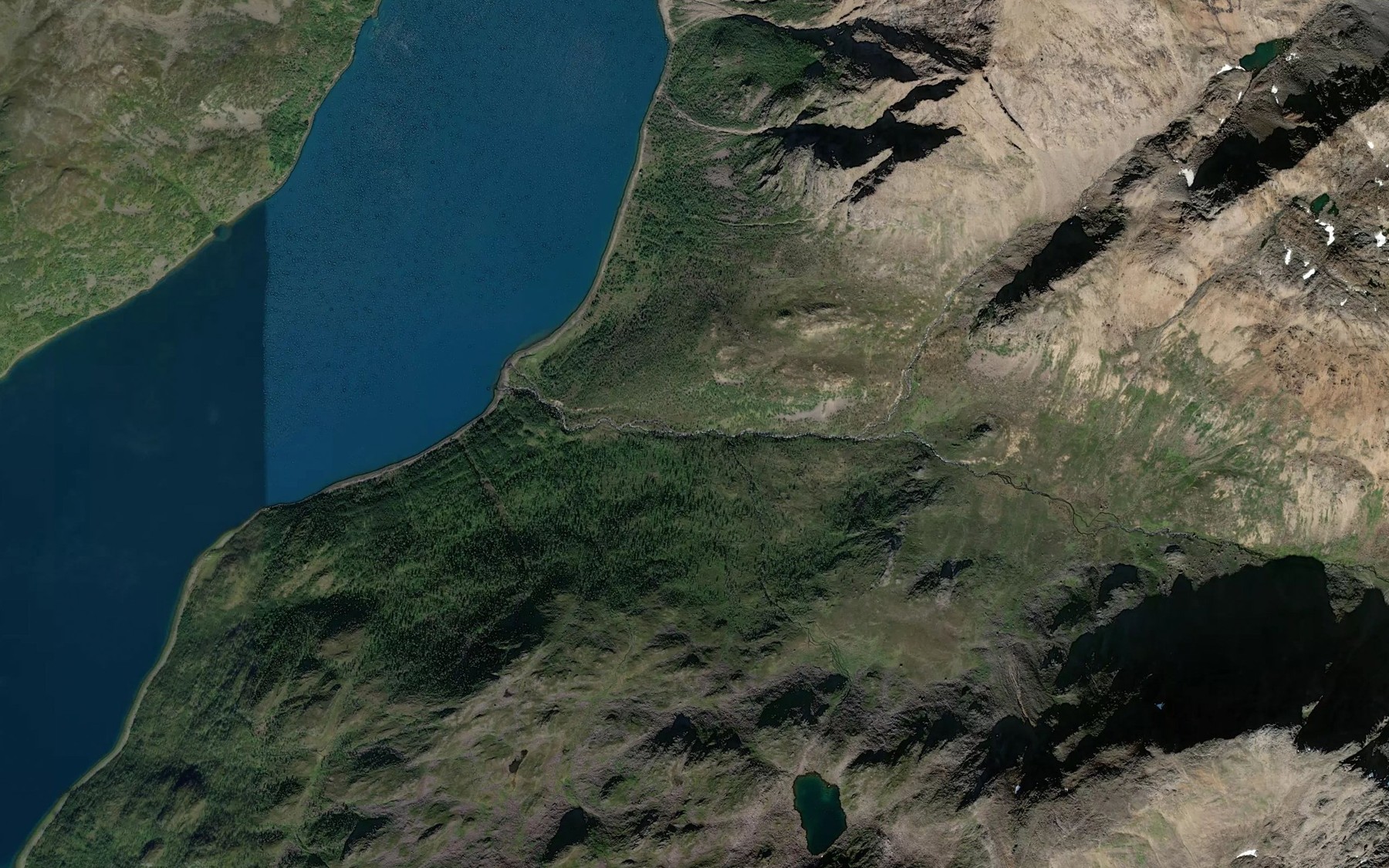 Satellite map of the Vikselva,in