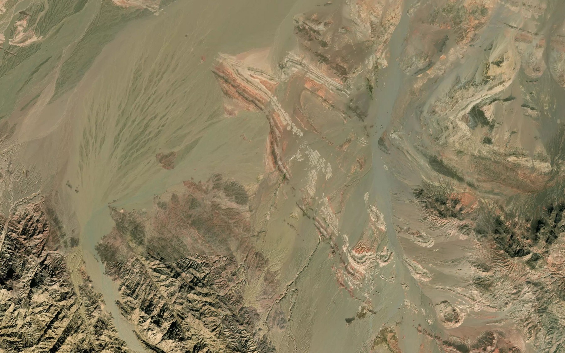 Satellite map of the Cheshmeh-ye Bolbol Shur