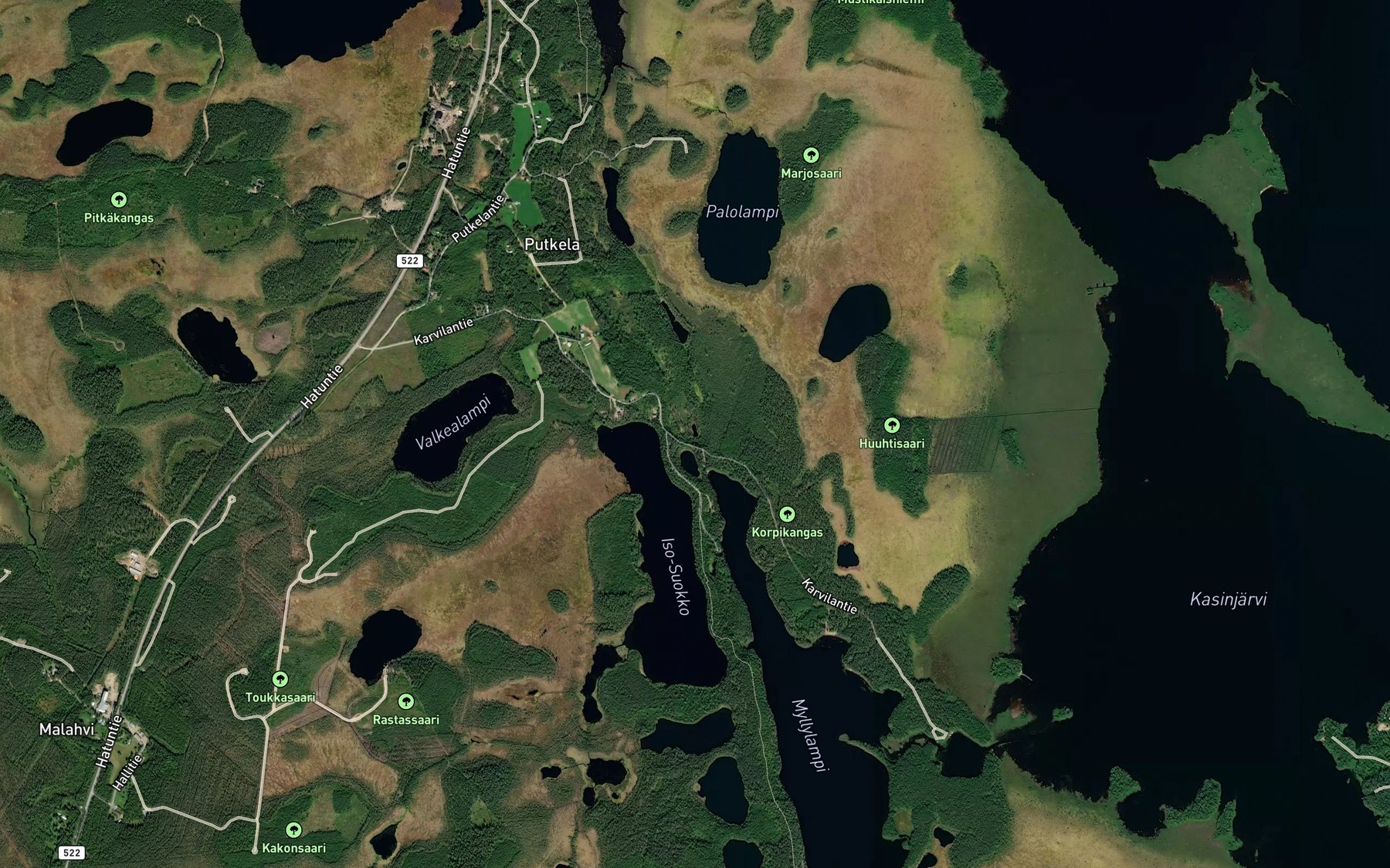 Satellite map of the Tammalampi