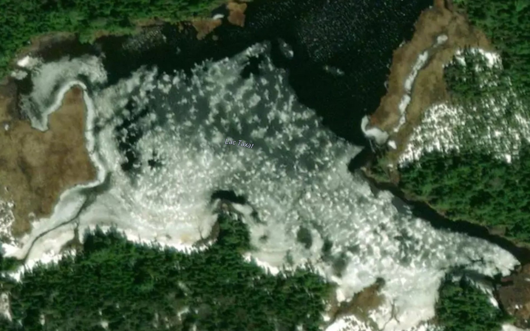 Satellite map of the Lac Taxat