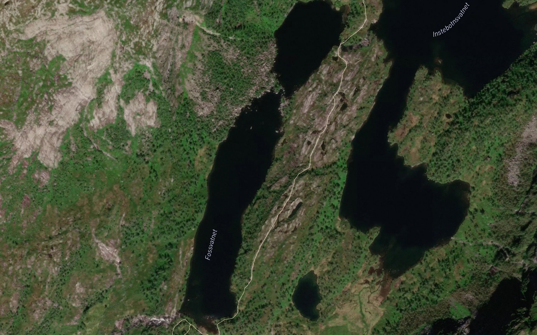 Satellite map of the Fossvatnet