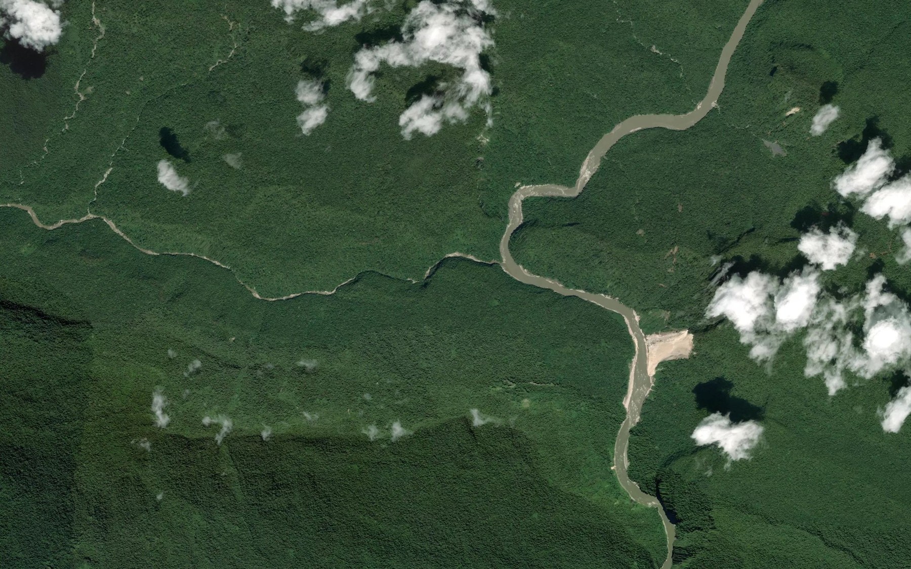 Satellite map of the Iro River