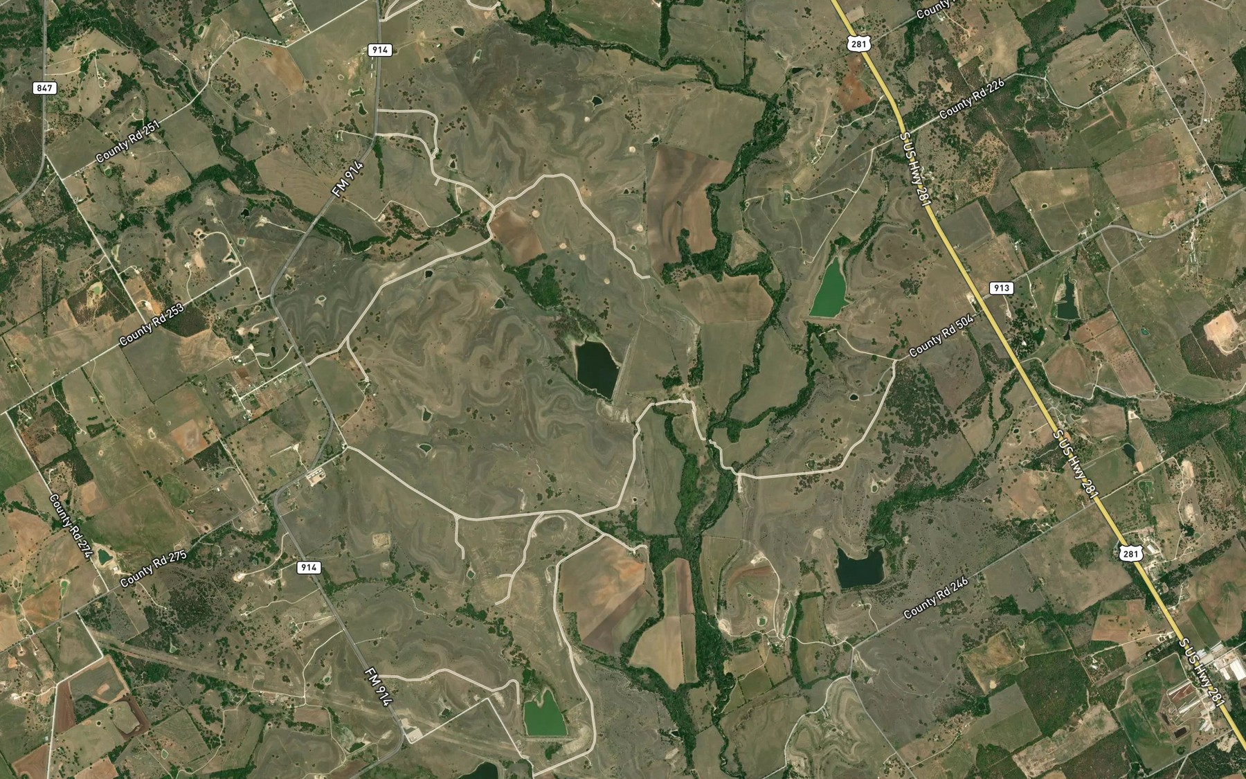 Satellite map of the Soil Conservation Service Site 17 Reservoir