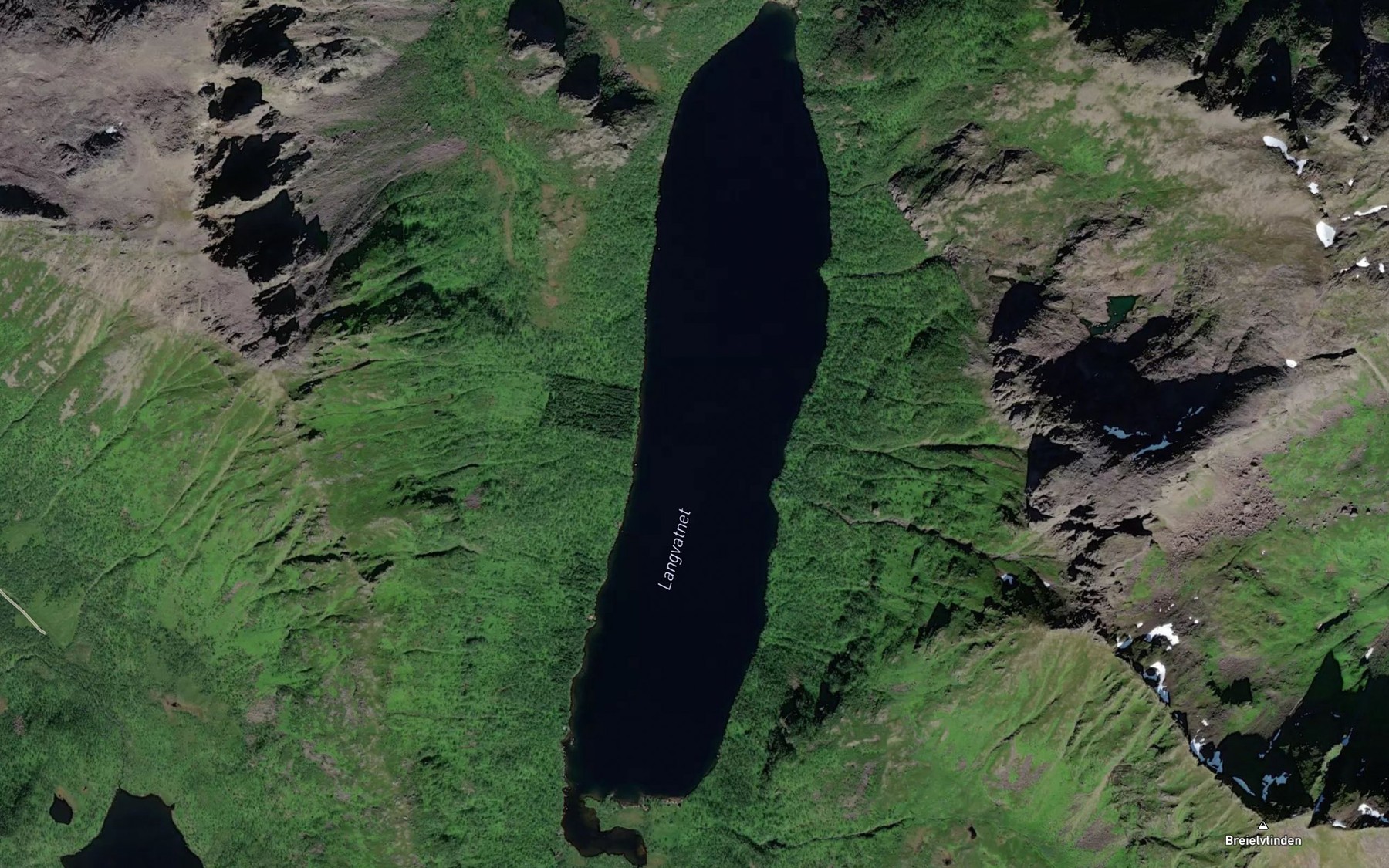 Satellite map of the Langvatnet