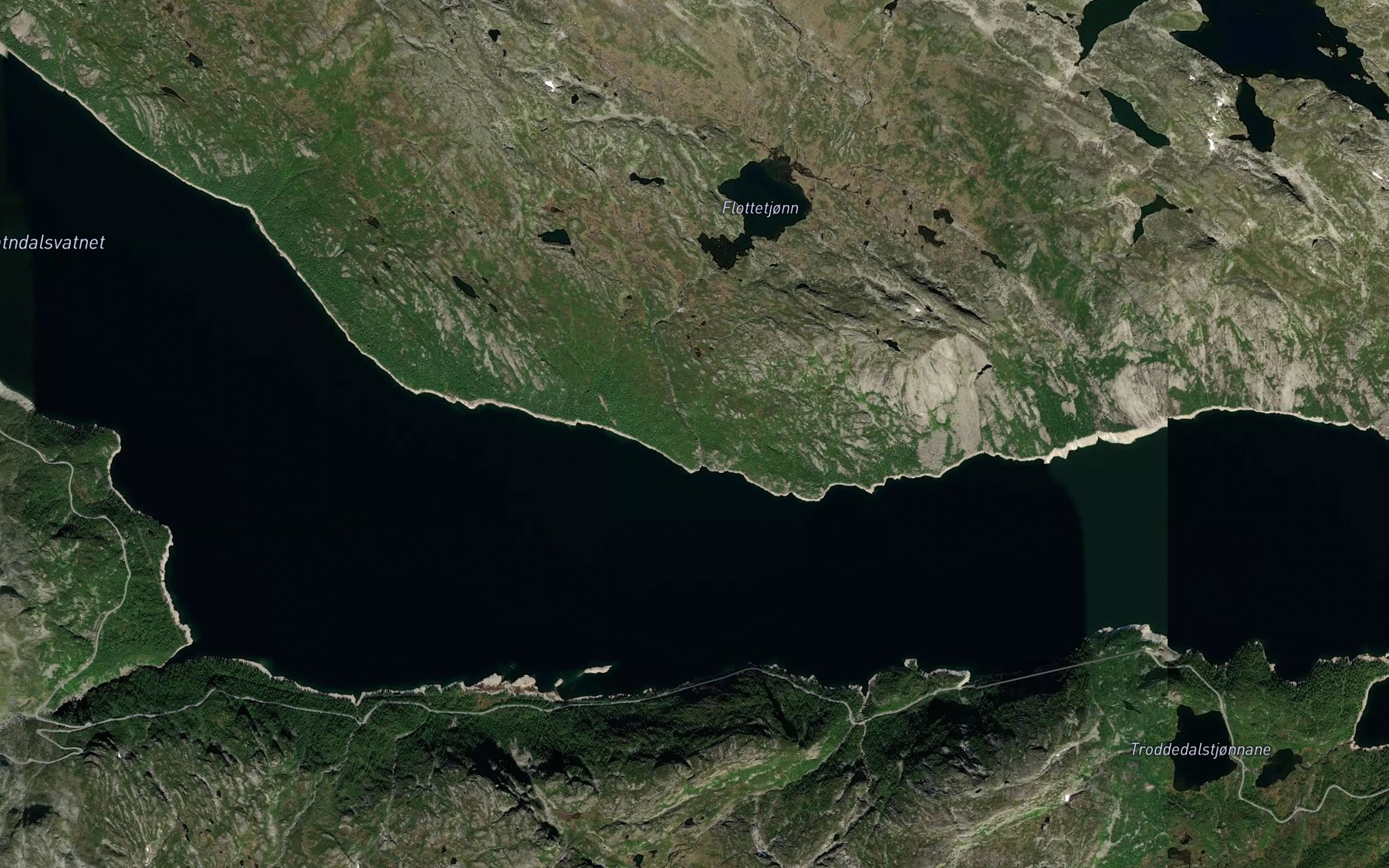 Satellite map of the Flottetjonnane