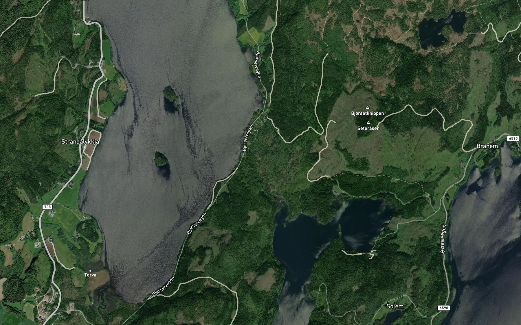 Satellite map of the Litlfossen