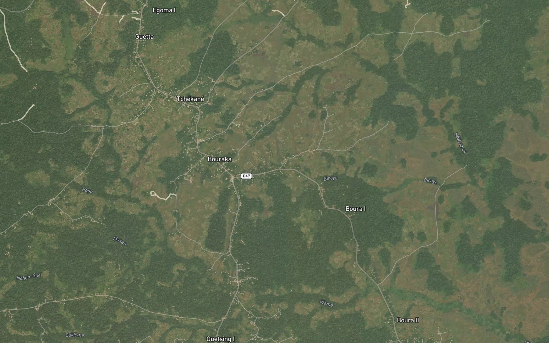 Satellite map of the Rogo