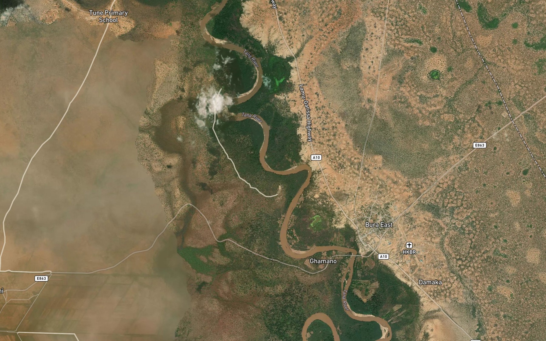 Satellite map of the Bobwaini