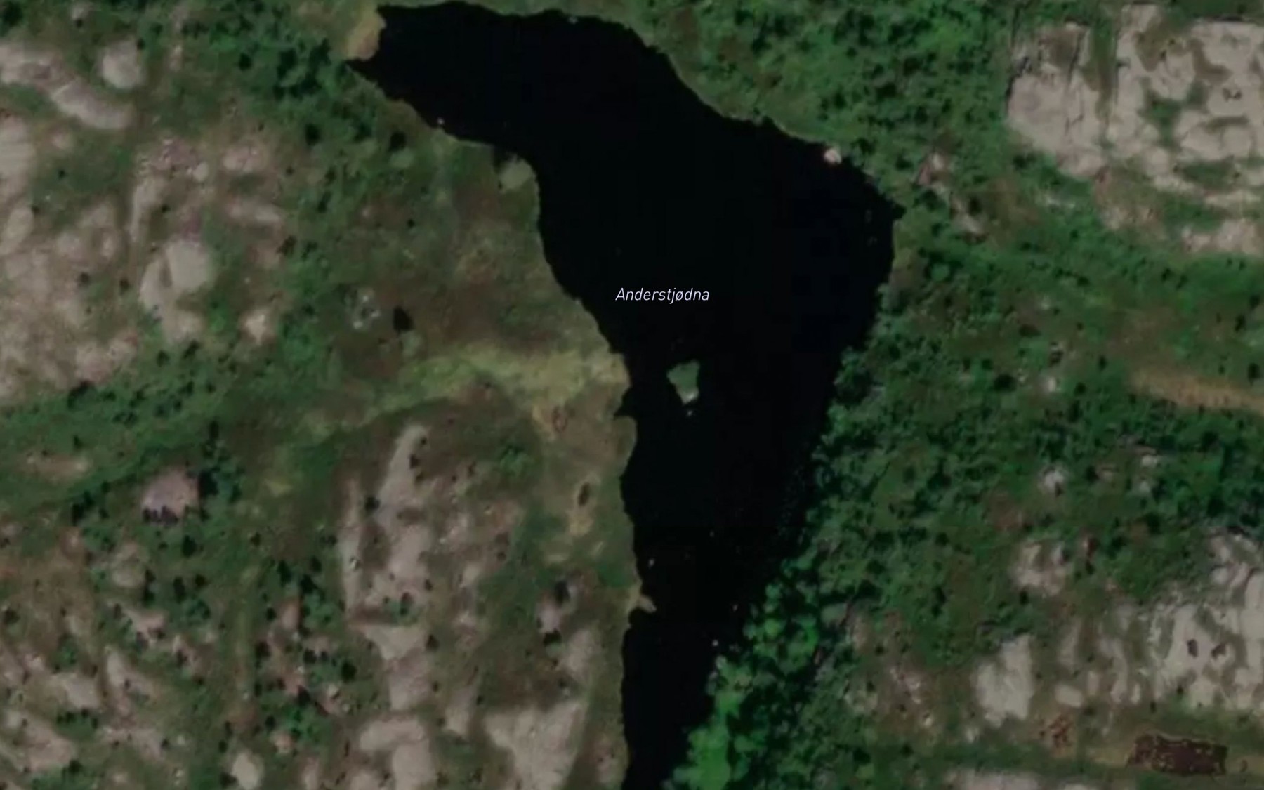 Satellite map of the Anderstjodna