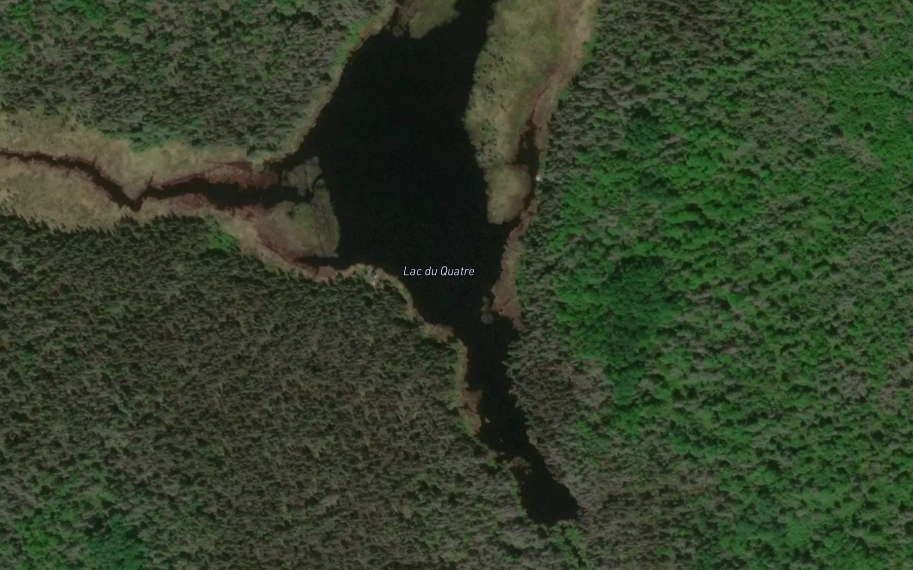 Satellite map of the Lac du Quatre