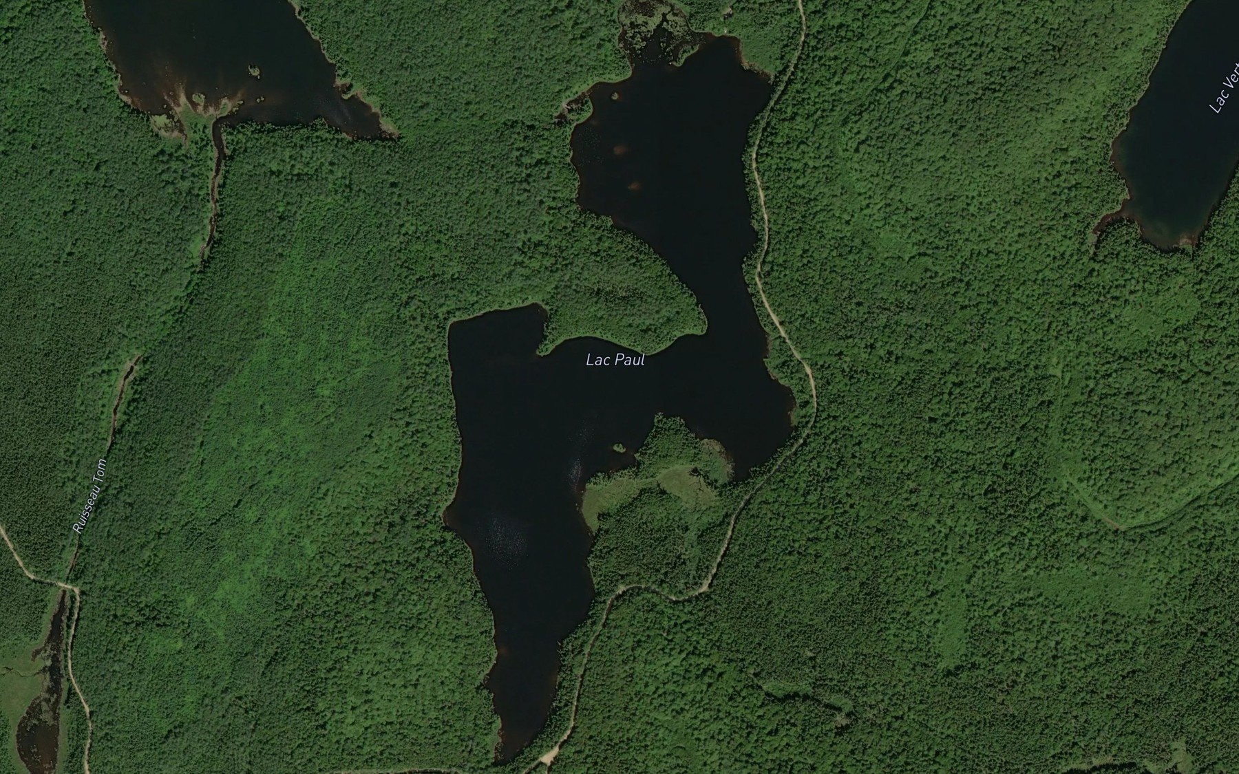 Satellite map of the Lac Paul