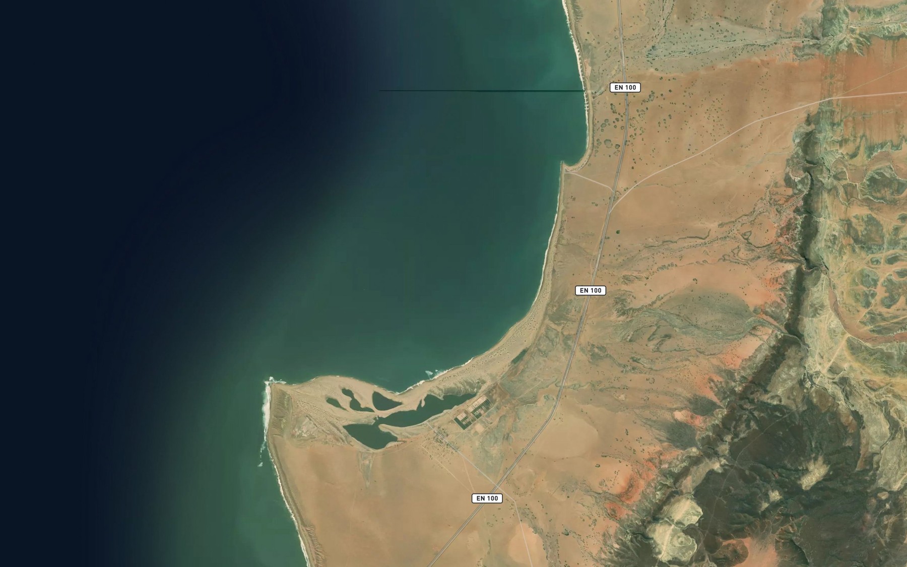 Satellite map of the Baia das Salinas