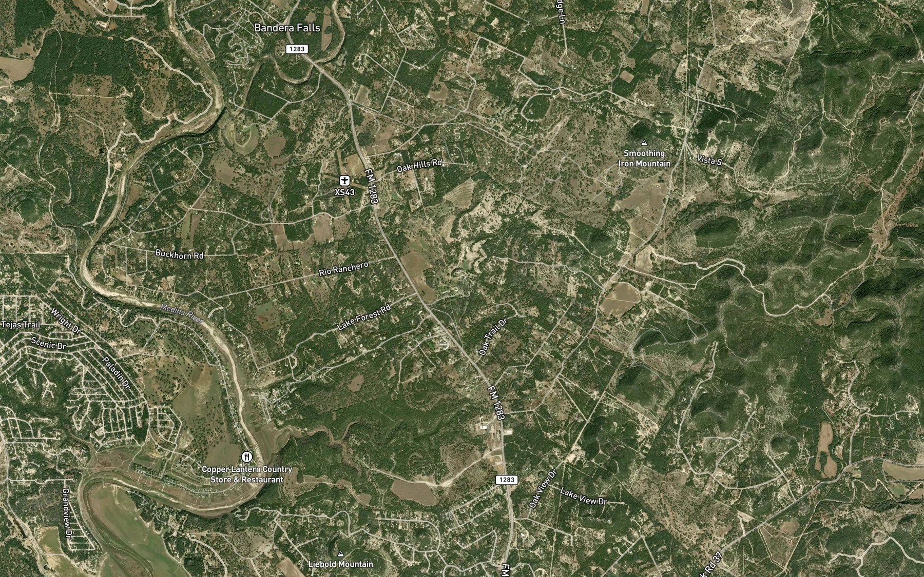 Satellite map of the Bowl Spring