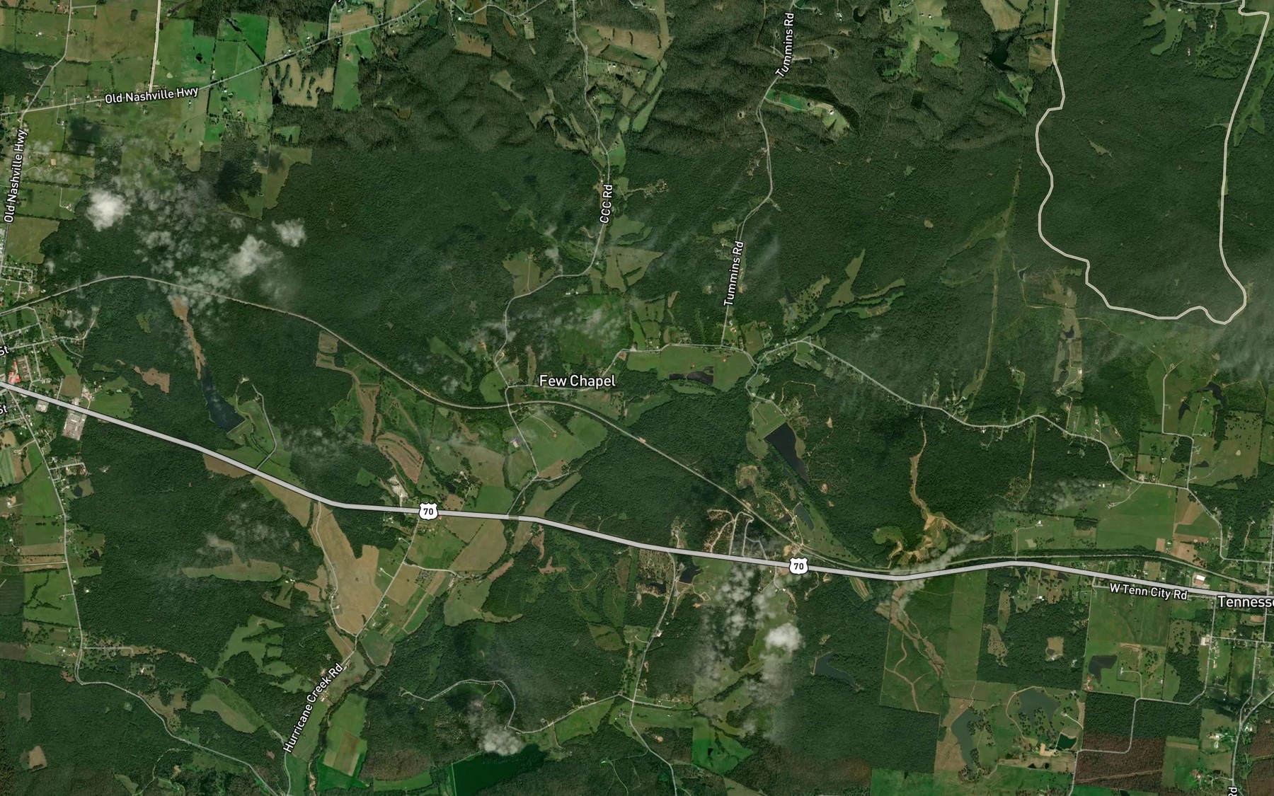 Satellite map of the Dogwood Branch