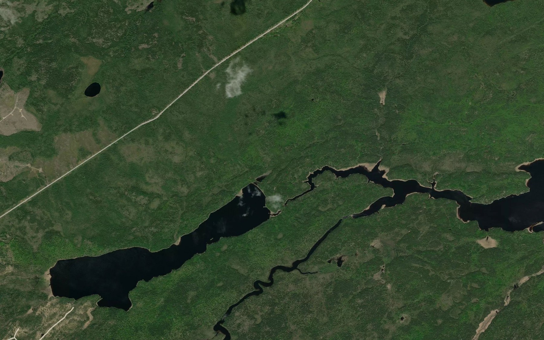 Satellite map of the Hall Creek