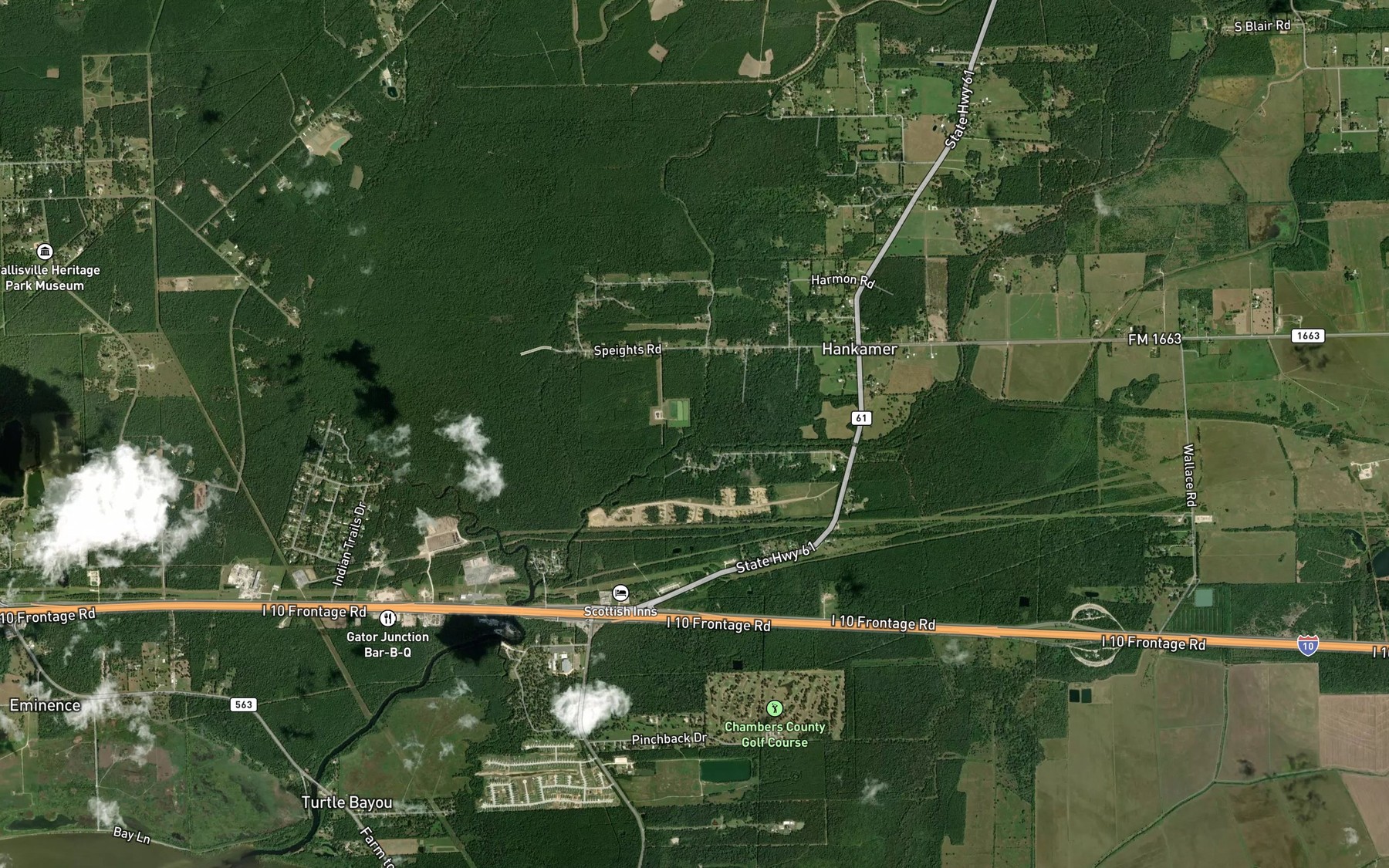 Satellite map of the Spring Branch