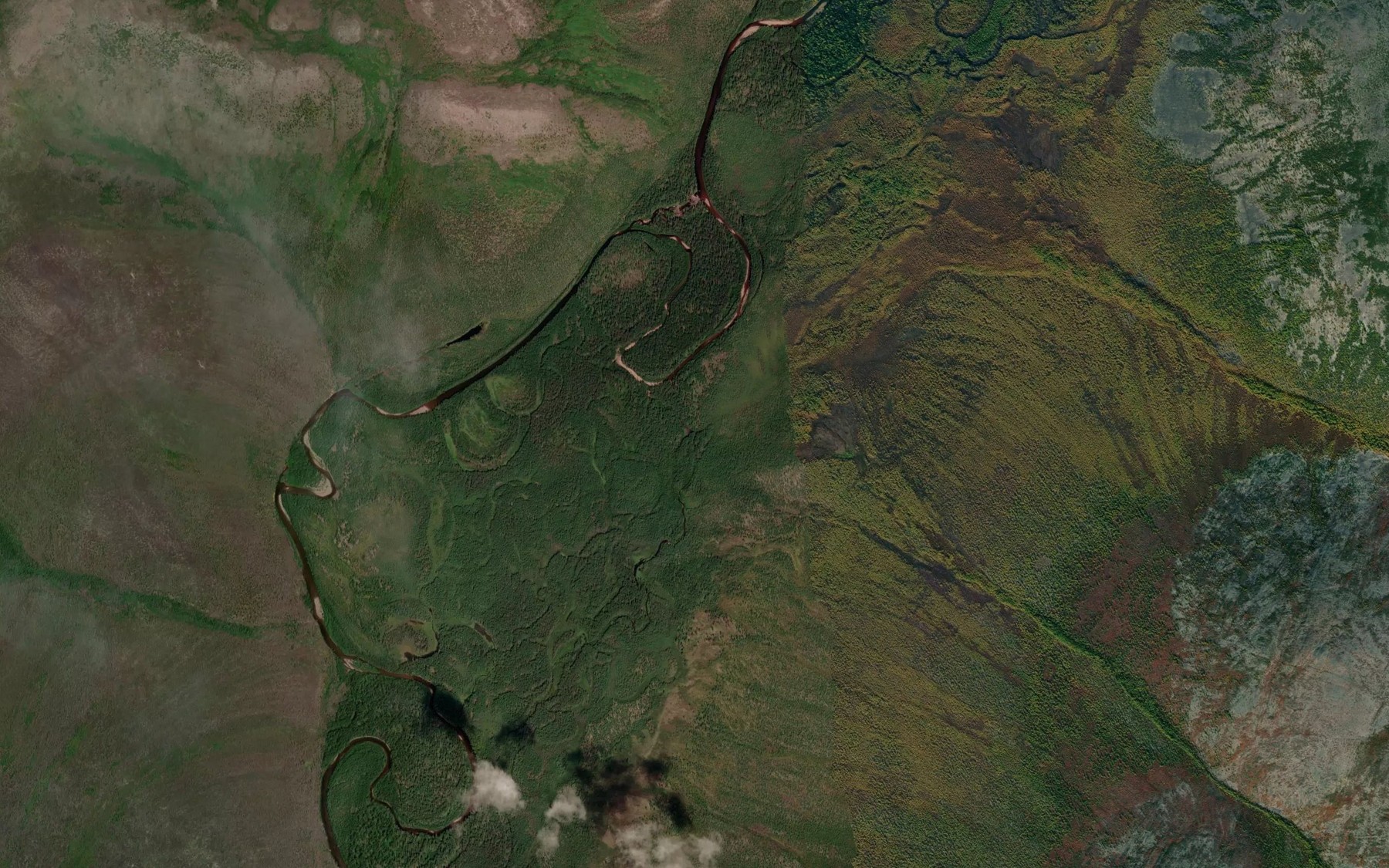 Satellite map of the Oleniy