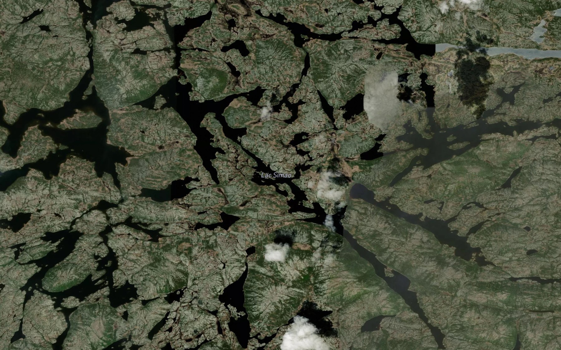 Satellite map of the Lac Simao