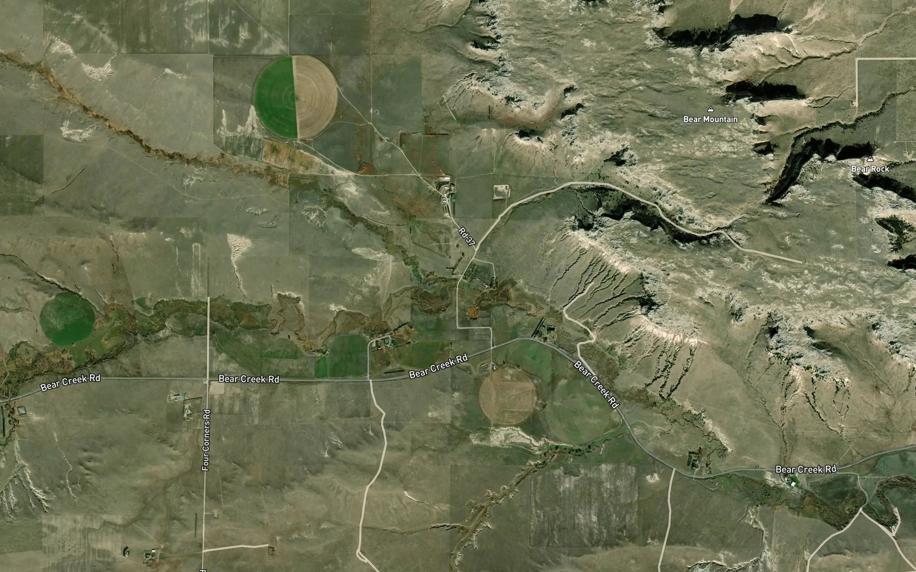 Satellite map of the Fox Creek