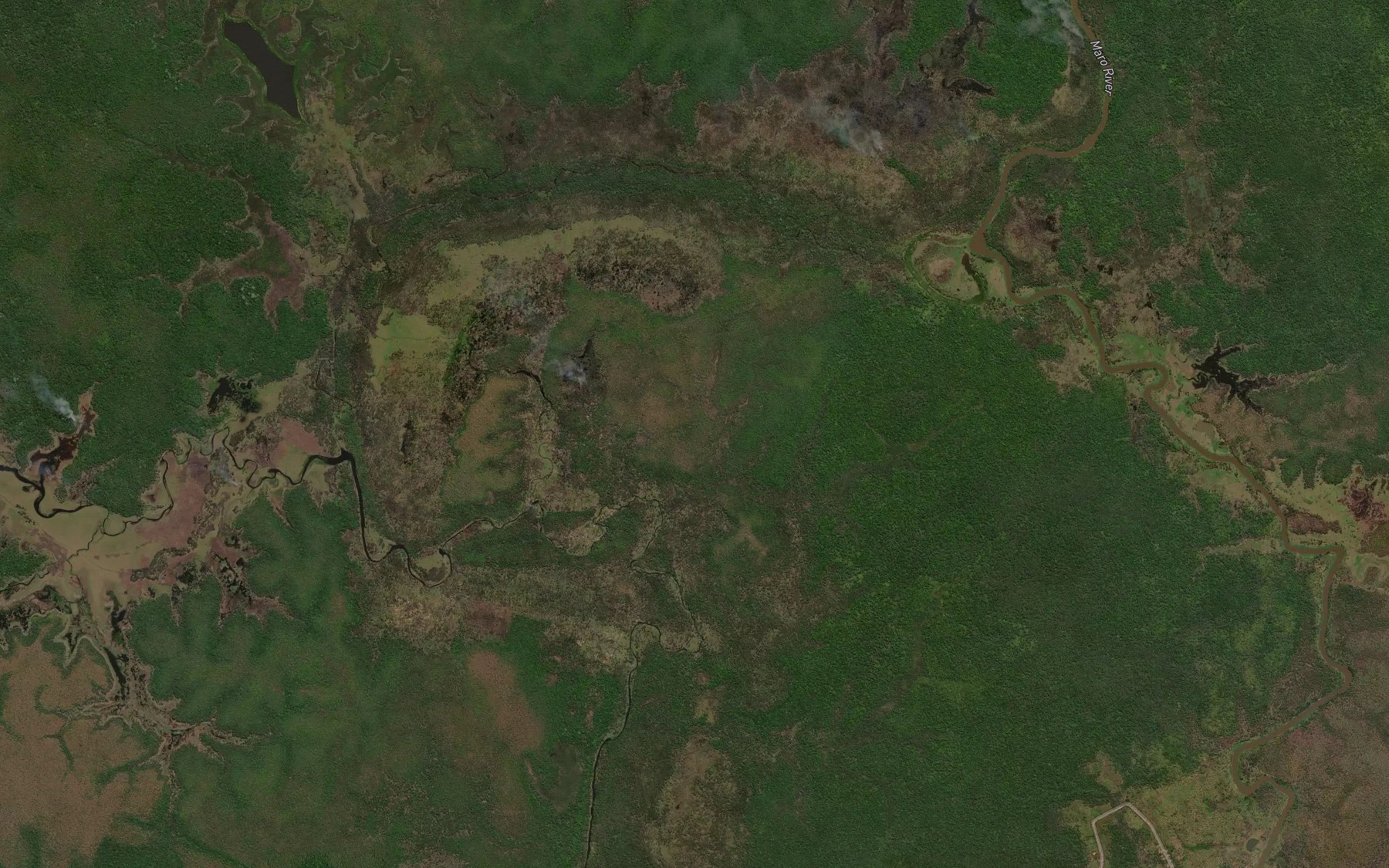 Satellite map of the Tjeruke River