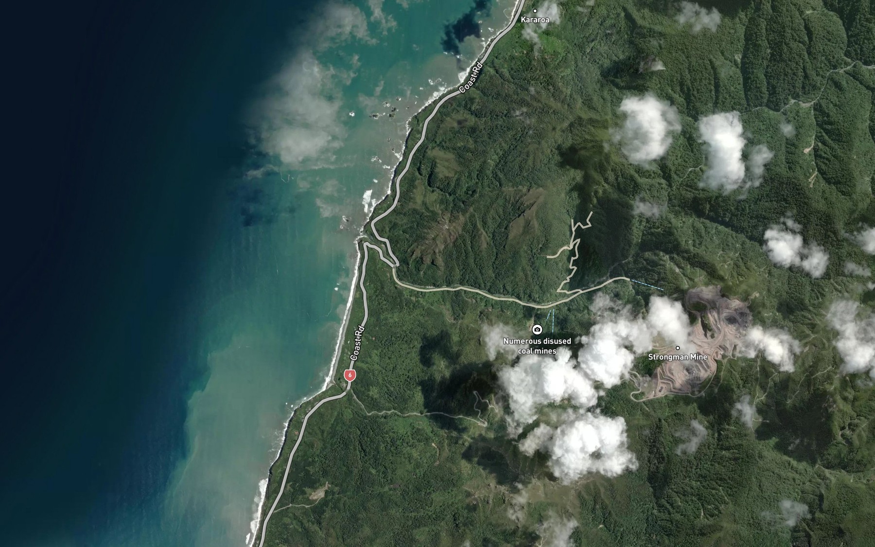 Satellite map of the Griffith Creek