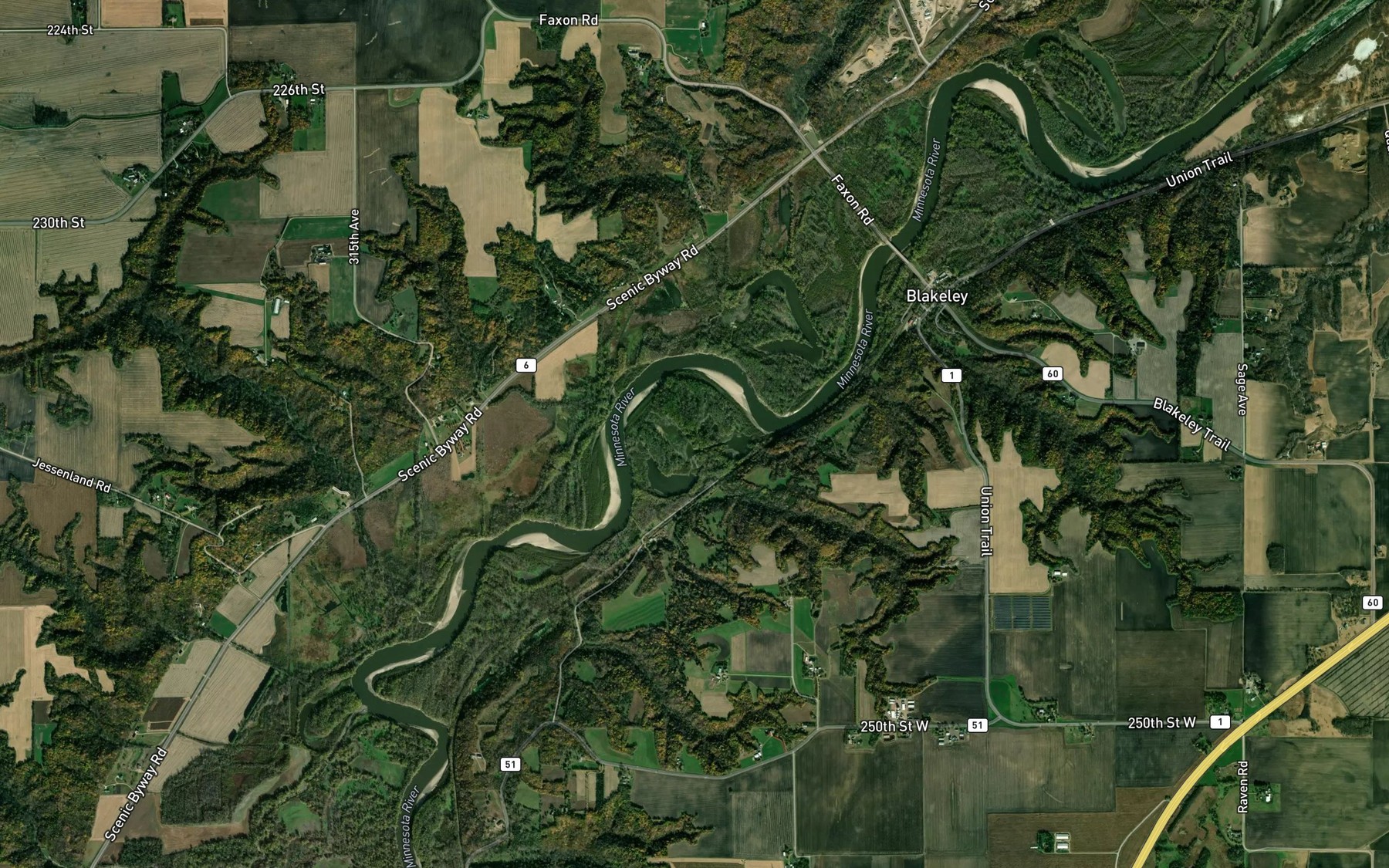 Satellite map of the Big Possum Creek