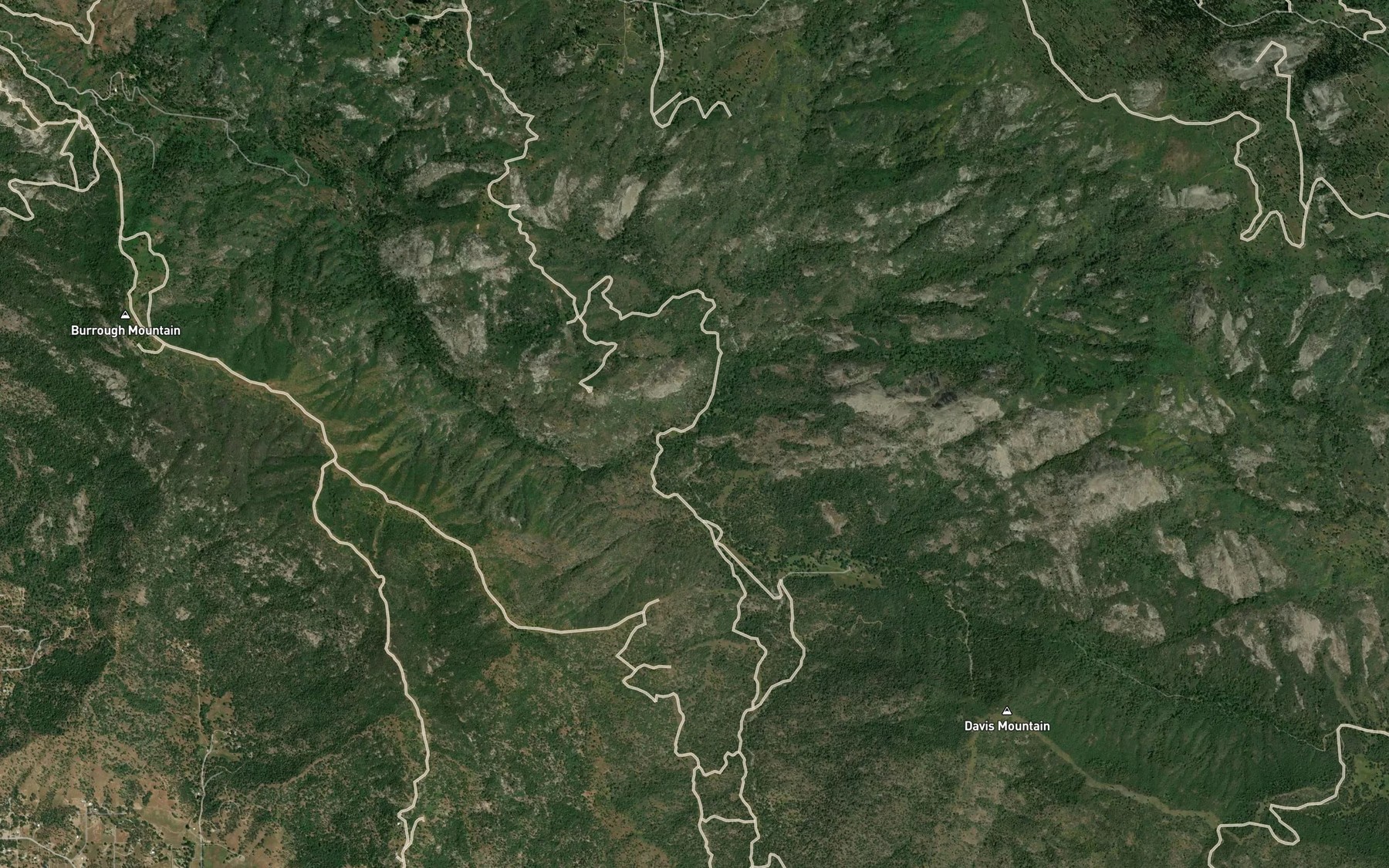 Satellite map of the North Fork Sycamore Creek