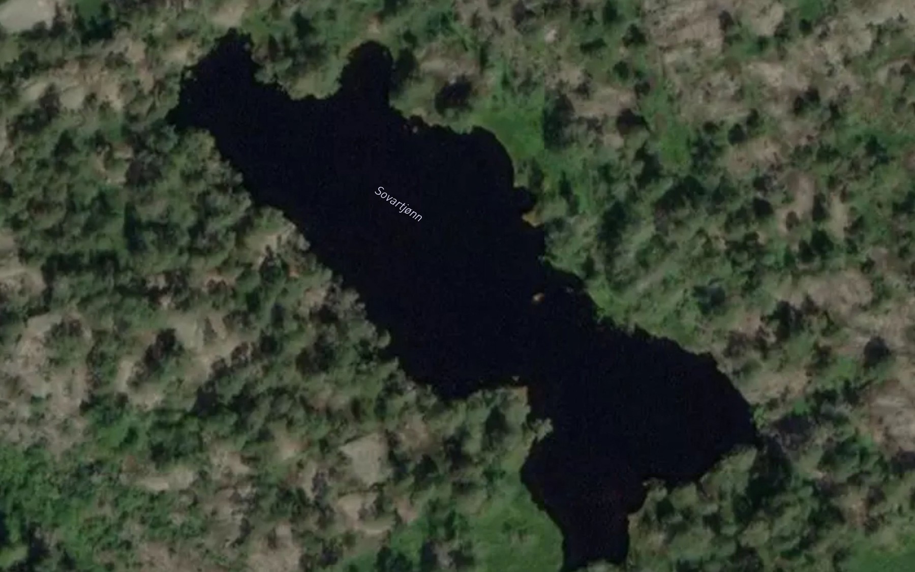 Satellite map of the Sovartjenn