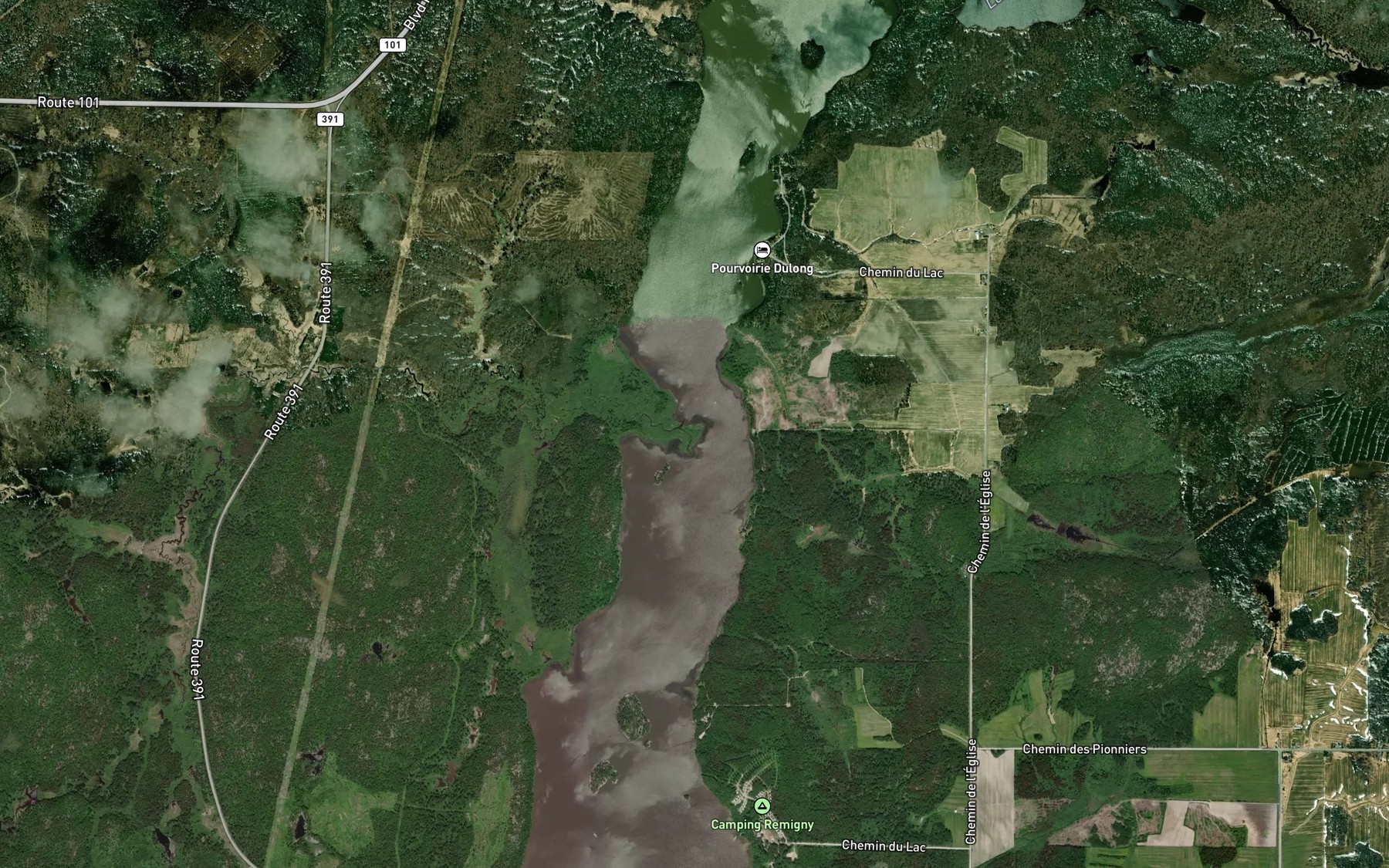 Satellite map of the Ruisseau Noir