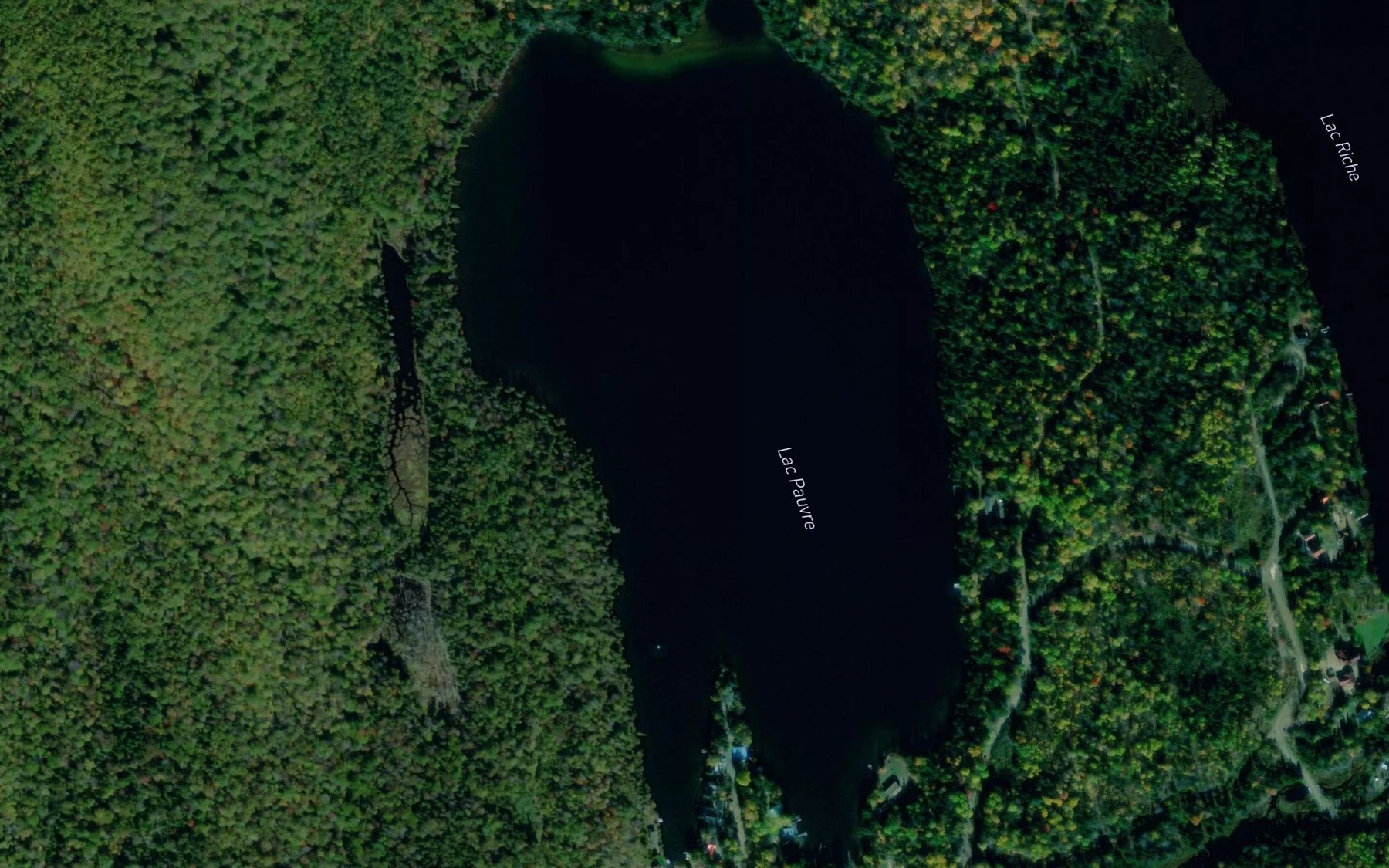 Satellite map of the Lac Pauvre